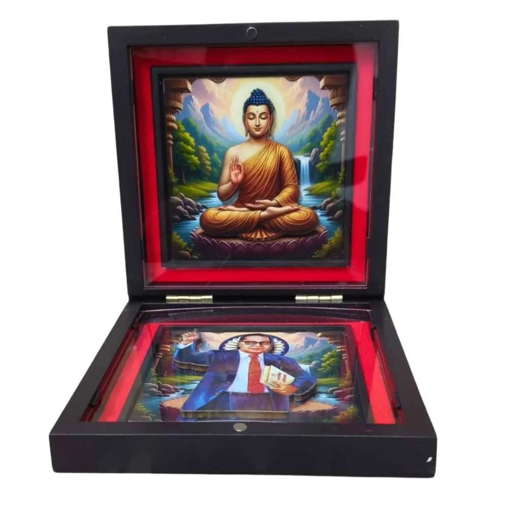 Bhudha Amebdkar 4.5inch Foldable Pocket Phot Frame