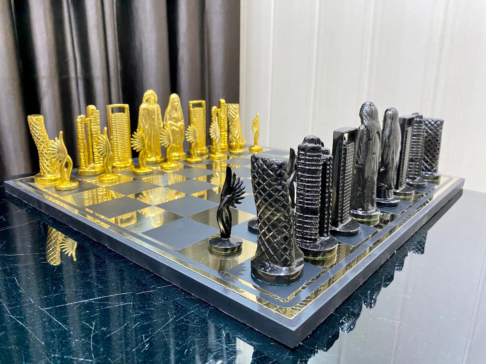 Dubai Brass Chess Set
