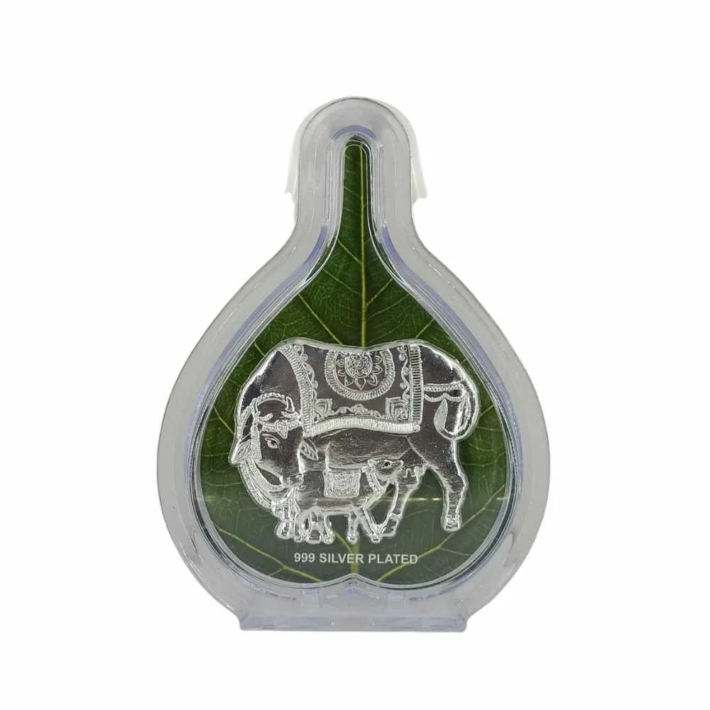 Kaamdhenu Silver Plated Pan shaped Photo Frame