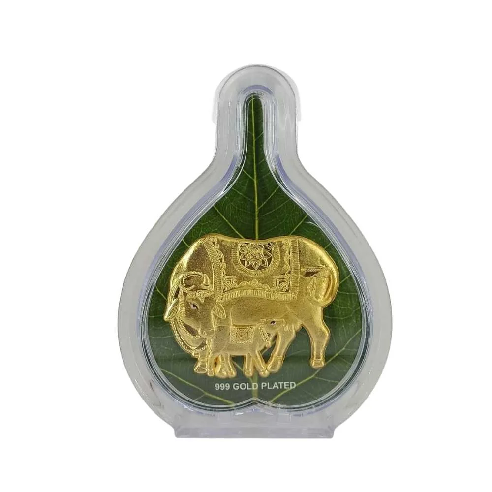 Kaamdhenu Gold Pan Shaped Photo Frame
