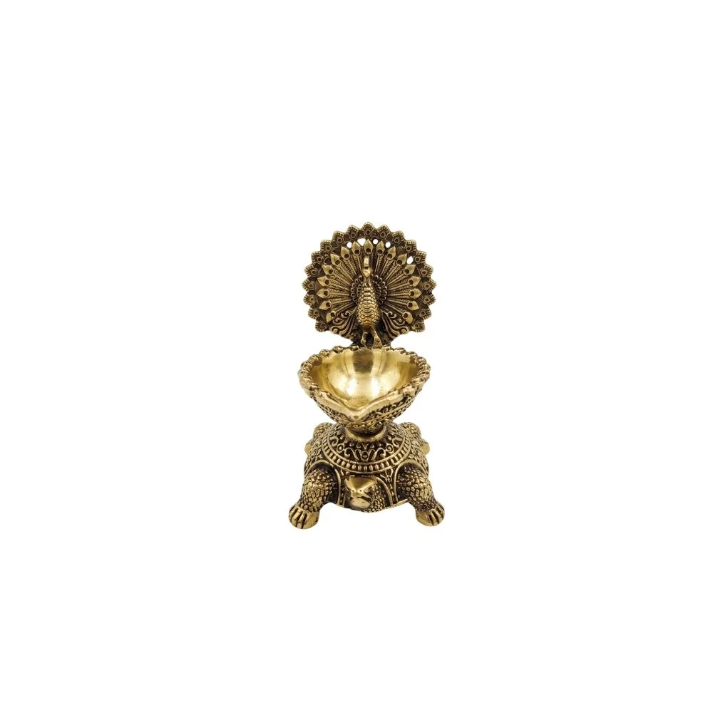 Premium Brass Peacock Small Diya 85 gm