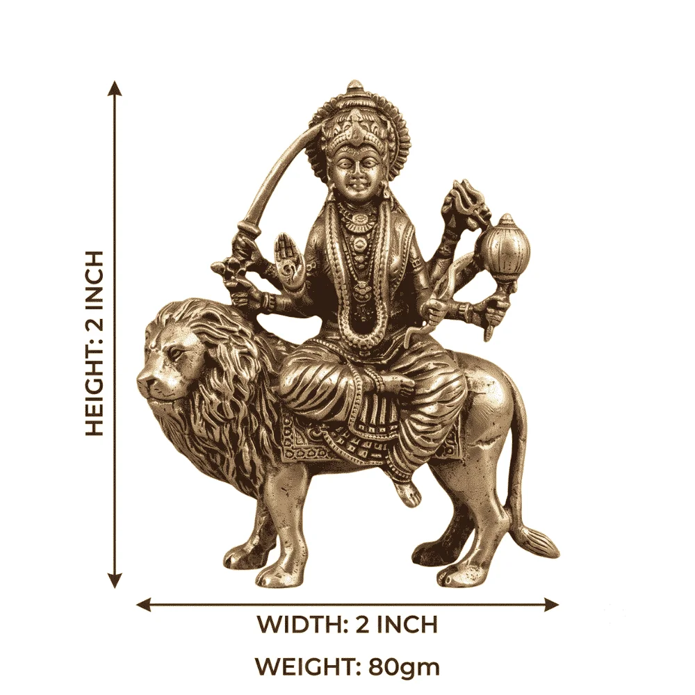 Durga Ma 2 inch 80 gm (Lightweight Brass) - photo 2